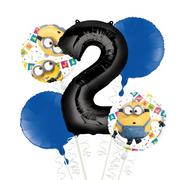 Despicable Me 2nd Birthday Balloon Bouquet 5pc